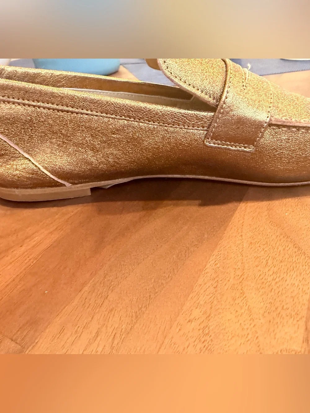 Metallic Jamie Haller Gold/Bronze Penny Loafers